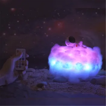 Led Farebné Mraky Astronaut Lampa S Rainbow Efekt, Ako detské Nočné Svetlo Led Farebné Mraky Astronaut Lampa S Rainbow
