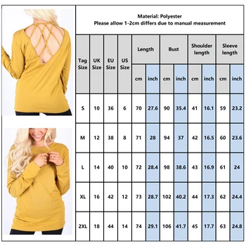 Predaj Ženy Letné T-shirt Long Sleeve O Krku Top Voľné Tričko Prekročení Backless Sexy Tee Sexy Topy Dámske Oblečenie Pre Ženy Q30