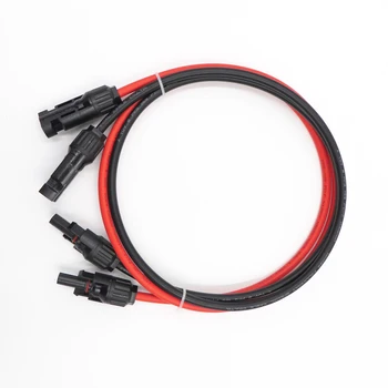 1Pair x 2.5mm2/14AWG 10/5/3/2/1m predĺžiť kábel PV Konektor samec samica Rozšírenie Pripojenie pobočky červená čierna paralelné Série