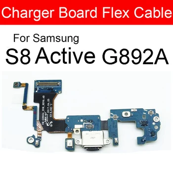 Nabíjanie pomocou pripojenia USB Konektor Dock Rada Pre Samsung Galaxy S8 Aktívne G892A USB Nabíjací Port Flex Stužkový Kábel Nahradenie Opravy Dielov