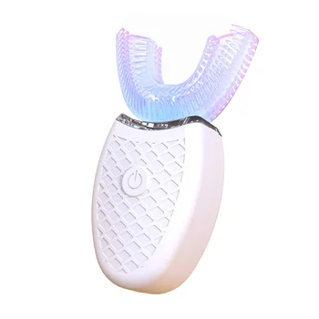 360 Stupňov, Inteligentný Automatický Sonická Elektrická zubná Kefka U Typu 4 Režimy Zubná Kefka USB Nabíjanie Bielenie zubov Modré Svetlo