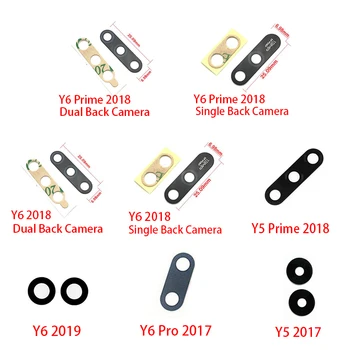 Fotoaparát Skla Pre Huawei Y5 Y6 Y7 Pro Y9 Rozkvet 2017 2018 P Smart 2019 zadné Zadné sklo Objektívu Fotoaparátu S Lepidlo Lepidlo