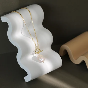 Zlatá Farba s Dlhým Reťazcom Perlový Náhrdelník Prívesok,2021 Módne Barokovom Štýle Náhrdelník,Temperament Šperky pre Ženy
