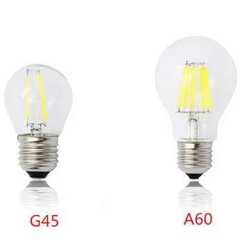 Stmievateľné LED Sviečka žiarovka G45 klasická žiarovka E14 LED E27 A60 220v LED Svete dekoratívne 1W 6W 12W 18W Žiarovky LED Žiarovky