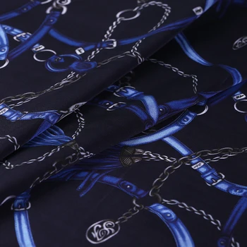 Reťaz digitálna tlač, hodvábne mäkké textílie hodvábny satén stretch tkaniny sukne oblečenie textílie veľkoobchod hodvábnej látky 108 cm