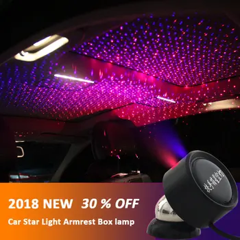 LED Auto Strechy Star Nočné Osvetlenie, Projektor, Univerzálny stropov Svetlo Interiéru Okolitej Atmosféry Galaxy Lampa