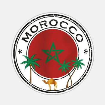 Creative Auto Nálepky Telo Maroko Vlajka Pvc 14 X 14 cm Auta Styling Motocykel Dekoratívne Doplnky Odtlačkový
