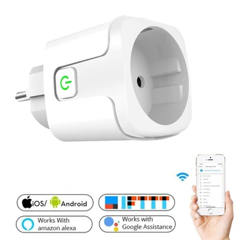 WiFi Smart Bezdrôtové Plug EÚ Adaptér Diaľkové Ovládanie Hlasom Časovač Zásuvka Pre Alexa Domovská stránka Google HomeKit Smart APP Život