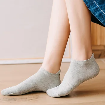 Ženy Ponožky výšivky Roztomilé Mačky Žakárové Japonský Ponožky Bavlna Neviditeľné Č Zobraziť Žlté, Čierne Ponožky, Papuče Poschodí Zábavné Ponožky