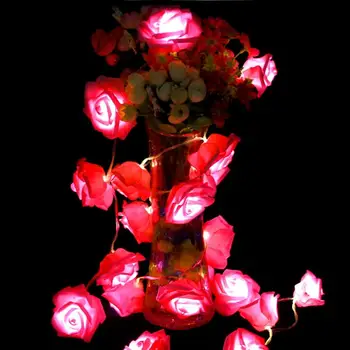 1.2 M 10 Vianočné Osvetlenie Led Ruže Kvet String Svetlá na Čítanie pre Vnútorné Vonkajšie Dekorácie, Svadobné Dodávky Dekorácie