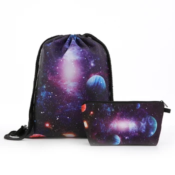 Batoh Hviezdne nebo tašky šnúrkou Kozmetické Vyhovovali módne tlač cestovných mužov tašky Žien ramenný softback cestovné UNISEX nové