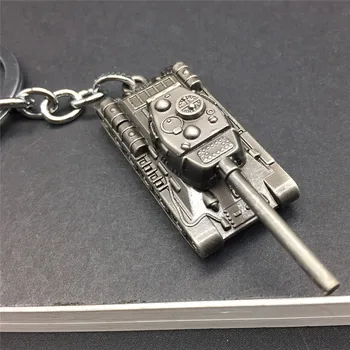 Móda 3 Farby 3D World of Tanks Kovový prívesok na Kľúč Krúžky Pre Dar Chaveiro Auto Keychain Kľúča Držiteľa Suvenír Mužov Šperky