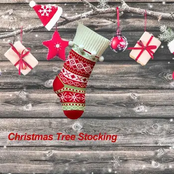 Vianočná Pančucha Pletené Ponožky Nový Rok 2021 Candy Darčeky Taška Vianočné Dekorácie Pre Domov Navidad Ponožky Natal Strom Decor