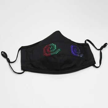 LED Svietiace Zobrazenie Masky Bar Bengdi KTV nočný klub Atmosféru Rekvizity Bluetooth Chôdza Maska