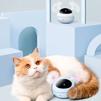 360 Stupeň Interaktívne Pet LED Svietiace Pohybu Loptu Hračka Elektrické Automatické Nabíjanie pomocou pripojenia USB Mačiatko Mačka Pes Hrá Mačka Príslušenstvo