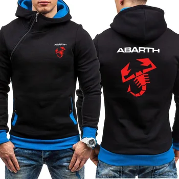 Móda Jar Jeseň Mužov hoodie Abarth Auto Logo Tlačiť Bežné vysoko kvalitnej Bavlny bežné Uhlopriečka zips pánske Hoodie