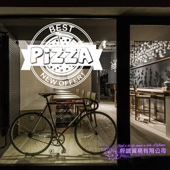 Pizza Nálepky Reštaurácia Odtlačkový Plagát Vinyl Umenie Stenu Pegatina Dekor Nástenná Maľba Pizza Nálepky Na Stenu Odtlačkový Pizza Sklo Nálepky