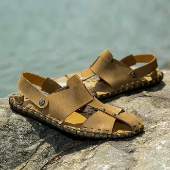 Bezpečnosť sandel sandále sandalen vonkajšie sandalia módne romanas mens hombre zandalias herren pláži šport sandels sandalet list