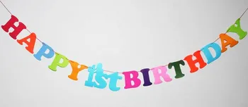 Happy Birthday Zavesenie Zástavy Narodeninovej Party Dekorácie Deti Vlajky 1TH Baby Sprcha Narodeninovej Party Dekor Dodávky