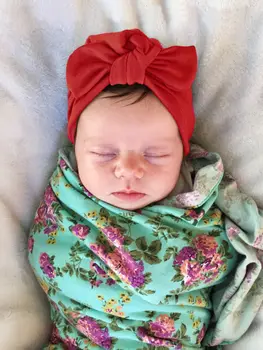 Krásne Novorodenca Batoľa Detský Chlapec Dievča Bowknot Bavlna Beanie Hat, Cap 0-6Y