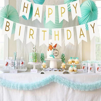 Narodeninová Párty Dekorácie Photo Booth Happy Birthday Bunting Garland Vlajky Multi Témy Happy Birthday Banner Baby Sprcha