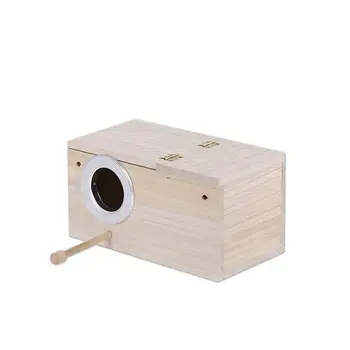 NOVÉ Drevo Chove Vtákov Box Bird House Hniezdenie Papagáj Chov Dekoratívne Klietky Pet Príslušenstvo Domov Balkón Dekorácie