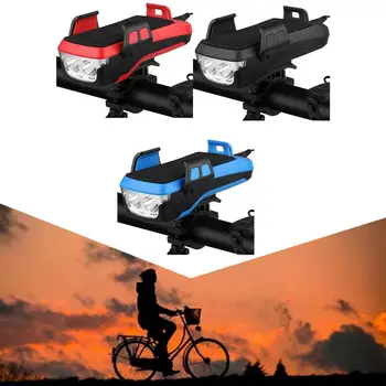 Cyklistické svetlo predné svetlo s USB nabíjanie pás mobilný telefón držiak na bicykel horn svetlo bezpečnostné výstražné svetlo jazdecké vybavenie