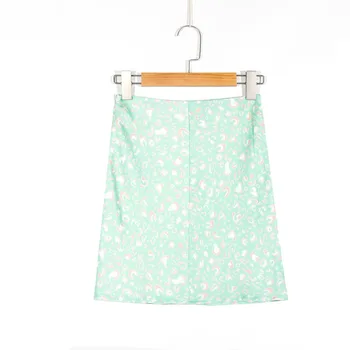Letné dámske sukne bežné tlačené mini sukne