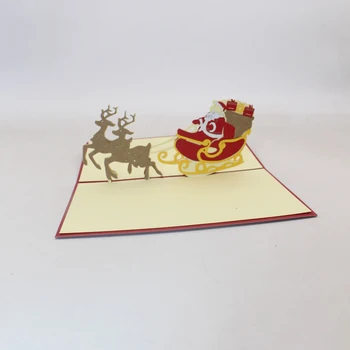 5 Štýly 3D Ručne Kreslené Postavičky Vianoce, Santa Claus Papier Pozvanie Pohľadnice, Pohľadnice Veselé Vianoce Deti Nový Rok Darček