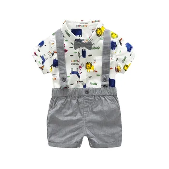 Dojčenská Chlapcov Gentleman motýlik Romper+Šortky Trakmi, Oblečenie, Oblečenie pre chlapčeka oblečenie nové narodil chlapček oblečenie set