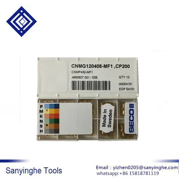 Vysoká kvalita sanyinghe 10 ks/veľa CNMG120408-MF1 CP200 cnc karbidu sústruženie vložky cnc čepeľ sústruhu frézy nástroj