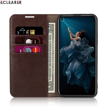 ECLEARER Peňaženky Prípade Huawei Honor 20 Pro Kryt Luxusné Originálne Kožené puzdro Pre Česť 20 Lite 20i Vintage Card, Flip Case
