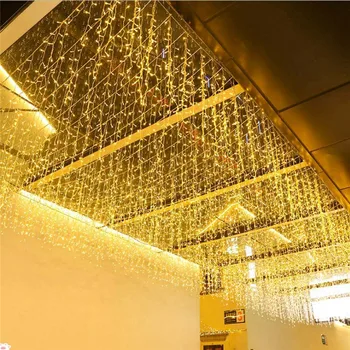 4.6 M 100 Led Vianočné Girlandy LED Záves Cencúľ String Svetlá Časti Záhrady Street Mall Odkvapov Vonkajšie Dekoratívne Svietidlo Víla