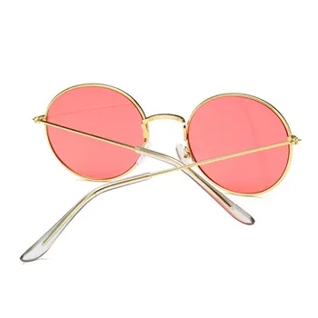 Vintage Oválne Slnečné Okuliare Ženy Klasické Značky Dizajnér Zrkadlo Slnečné Okuliare Muž Žena Kovový Rám Transparentné Tichom Oculos De Sol