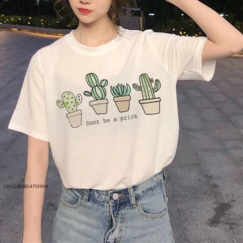 Nové Harajuku Grafické 90. rokov Ženy Tričko Vytlačené T-Shirt Módne Tričko Street Style Krátky Rukáv Topy BAVLNA Lady Tee Košele