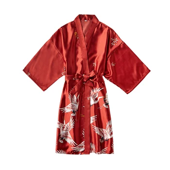 Čierne Letné Satin Kimono Župan Ženy Nevestu Bridesmaid, Svadobné Šaty, Šaty Šaty Sexy Kvet Dlhý Sleepwear M-XL