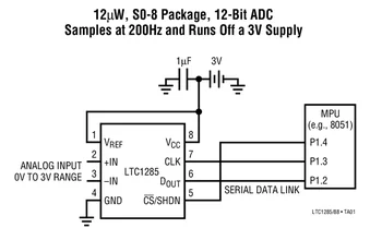 LTC1285IS8 LTC1285 - 3V Micropower Vzoriek 12-Bitový A/D Prevodníky v TAK-8 Balíkov