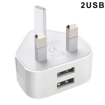UK Plug Steny 3 Pin Plug Adaptér Nabíjačky s 2/3 USB Porty pre iPad Telefón, Tablet VH99