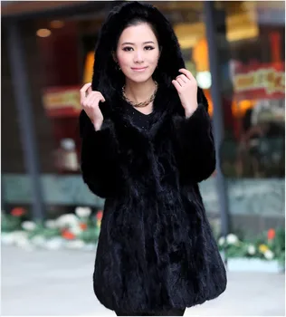 Luxusné Skutočné Reálne Plátky Noriek Kožušinový Kabát, Bundu s Kapucňou v Zime Teplé Kabáty Ženy Kožušiny vrchné oblečenie Plus Veľkosť 3XL 4XL 5XL 0331