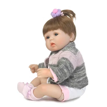 Bebe Silikónové reborn 40 cm dievča Reborn Bábiky Baby hračky deti Playmate Darček Pre deti nový rok hračky nažive bonecas reborn