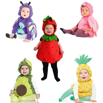 Dieťa Vianočné Oblečenie Set Dieťa Dievča Oblečenie Halloween Kostýmy Ovocie Cosplay Remienky Kombinézach Batoľatá Chlapčenské Oblečenie, Nové Sady