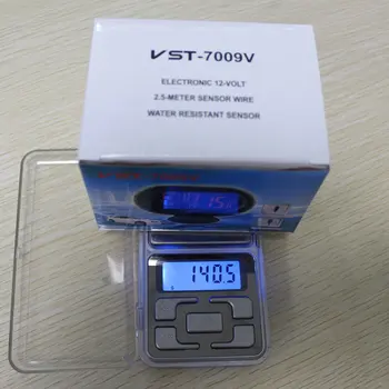 12V auto digitálny teplomer voltmeter hodiny budík monitor multi-funkcia automatického prístroja hodiny