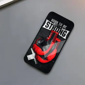 červená Boxerské Rukavice športové coque kryt funda Telefón Prípade Tvrdeného skla Pre Samsung S6 S7 okraji S8 S9 S10 e plus note8 9 10 pro
