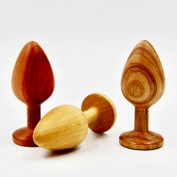 Vyskúšajte nový štýl náhodný charakter dreva materiál vôňou dreva a drevených farba análny zadok plug riti dvore masturbator sexuálnu hračku pre dospelých