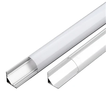 LED Hliníkové Kanál Svetla U/V Tvare Mlieko Biela/Priehľadný Kryt Pásky Lampa Pre 3528 5630 5050