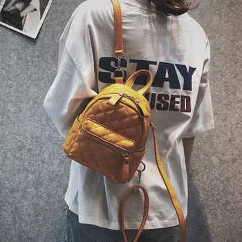 Ženy Batoh Nové Módne Bežné PU Kožené Žena ženský batoh pre dospievajúce dievčatá školské tašky pevné mini Malý batoh 982