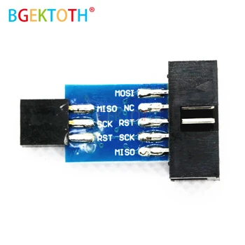 10 Pin na 6-Pin Adaptér Doska pre AVRISP MKII USBASP STK500 Vysokej Kvality