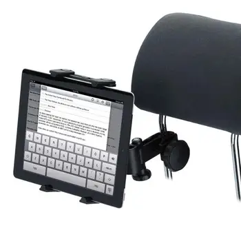 Univerzálny Auto Tablet PC Zadnom Sedadle Stojan 360 Rotujúce opierky hlavy Upevnite Držiak Mount Utiahnite Kovové Rúry na Automobilový Vankúš