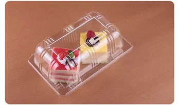 100 ks priehľadný Plastový Tortu package boxy Pekáreň cookie Potravín nádoby na Pečenie pečiva cookie balenie box