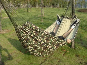 200*150 cm Vonkajšie Prenosné 2 Osoby camping hojdacia sieť spací vak Swing Set Padák Krytý Kamufláž Zahustiť Plátno hojdacia sieť